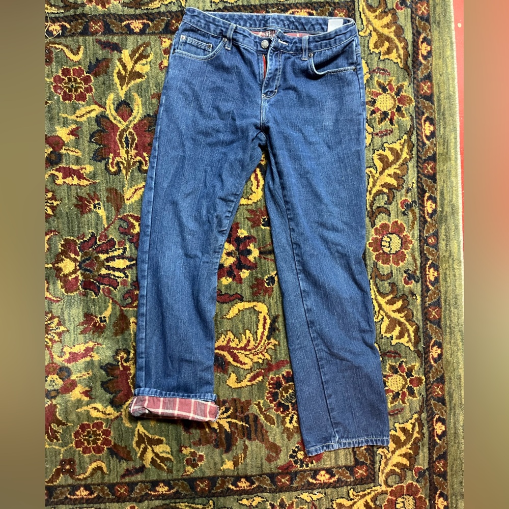 Dickies flannel lined Classic Blue Denim Jeans
